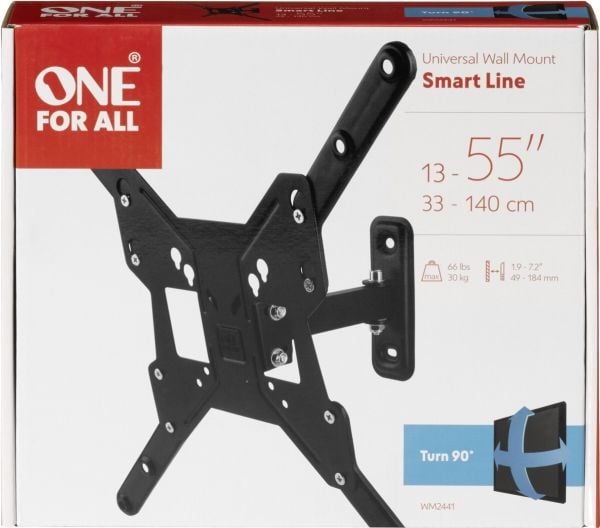 One For All Smart - Monteringssett (veggmontering) - for flatpanel - skjermstørrelse: 13"-55" - veggmonterbar