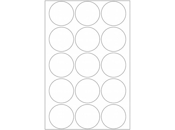 HERMA 2277, Läpinäkyvä, Ympyrä, 16 arkkia, 16 mm, 16 mm, 1,6 cm