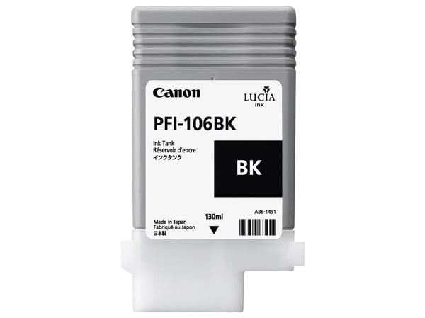 Canon PFI-106 BK - 130 ml - svart - original - bläcktank - för imagePROGRAF iPF6400, iPF6400SE, IPF6450