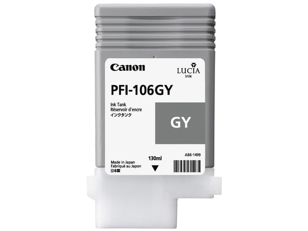 Canon PFI-106 GY värikasetti 130 ml harmaa aito iPF6400/iPF6400SE/iPF6450
