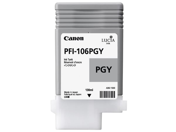 Canon PFI-106 PGY - 130 ml - valokuvanharmaa - alkuperäinen - mustesäiliö - imagePROGRAF iPF6400, iPF6400SE, IPF6450 -musteisiin