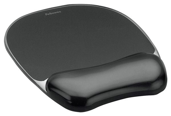 Fellowes Gel Crystals - Musematte med håndleddsstøtte - svart