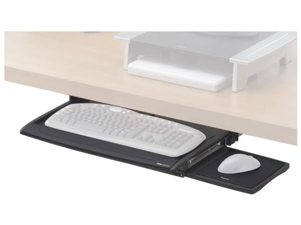 Fellowes Office Suites Deluxe - Tastaturskuff - svart, sølv