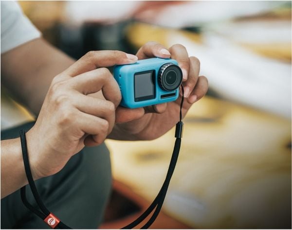 PGYTECH - Eske for handlingskamera - silikagel - blå - for DJI Osmo Action
