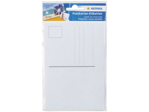 HERMA - Hvit - 95 x 145 mm 10 etikett(er) (1 ark x 10) fotopostkortpapir