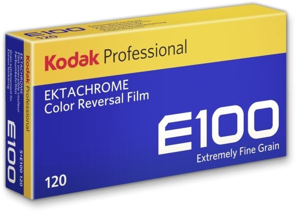 Kodak E100G 120, 5 stykker, USA, 137 mm, 27 mm, 72 mm, 143 g