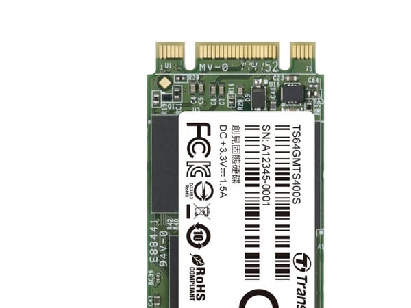 Transcend MTS400 - SSD - 64 GB - intern - M.2 2242 - SATA 6Gb/s
