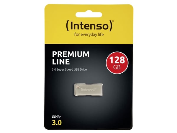 Intenso Premium Line - USB flash-enhet - 128 GB - USB 3.0 - silver
