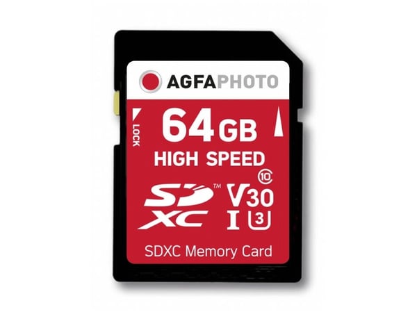 AgfaPhoto - Flashminnekort - 64 GB - Class 10 - SDXC UHS-I