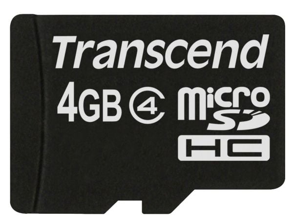 Transcend - Flashminnekort - 4 GB - Class 4 - microSDHC