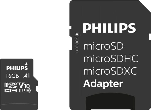 Philips FM16MP45B - Flashminnekort (microSDHC til SD-adapter inkludert) - 16 GB - Class 10 - microSDHC UHS-I