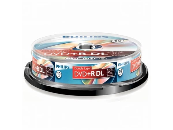 Philips DR8S8B10F - 10 x DVD+R DL - 8.5 GB (240 min) 8x - spindel