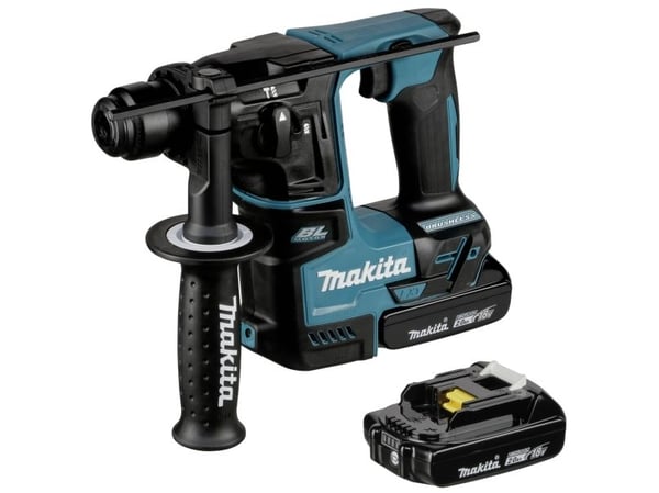 Makita DHR171RAJ - Roterende hammer - trådløs - SDS-plus - 1.2 joule - 2 batterier - 18 V