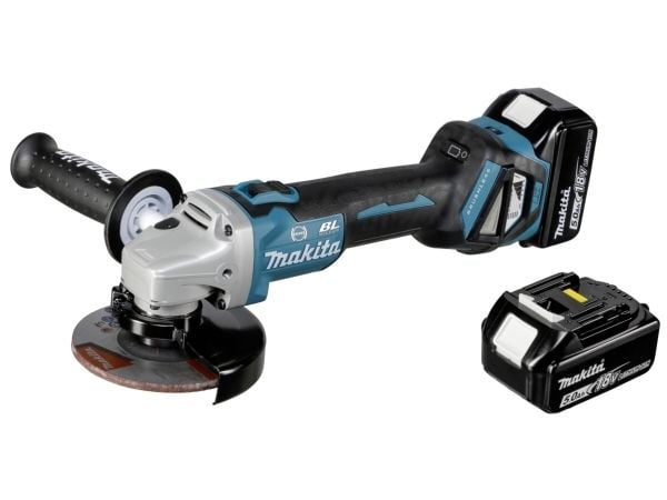 Makita DGA513RTJ - Vinkelsliper - trådløs - 125 mm - 2 batterier - 18 V