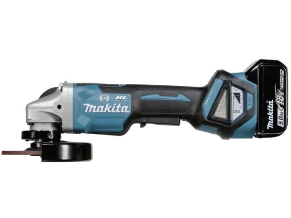 Makita DGA517RTJ - Vinkelsliper - trådløs - 125 mm - 2 batterier - 18 V