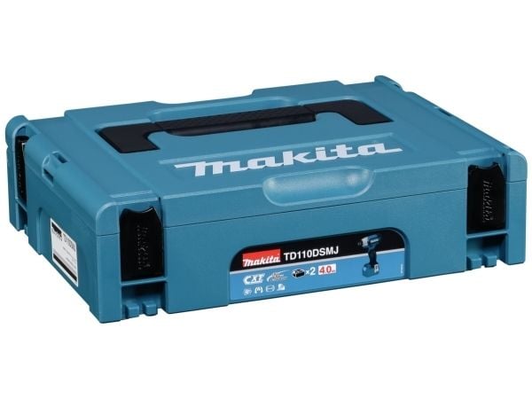 Makita TD110DSMJ - Iskevä iskuväännin - akkukäyttöinen - 1/4" katkaisematon - 110 N-m - 2 akkua - 10,8 V