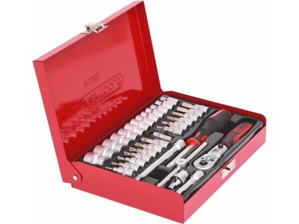 KS Tools 911.0833, Støpselsett, 1/4", 33 hoder, Kromvanadiumstål, 1,52 kg