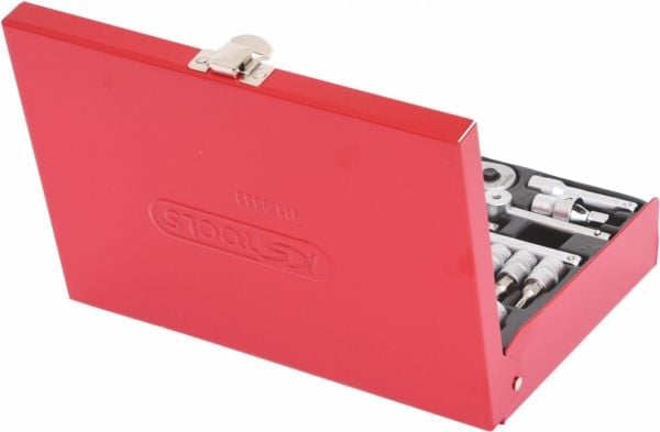 KS Tools 911.0833, Støpselsett, 1/4", 33 hoder, Kromvanadiumstål, 1,52 kg