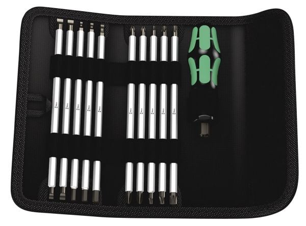 Wera Werkzeug-Etui Vario-Satz 11-teilig, Muovi, Metalli, Musta, Vihreä