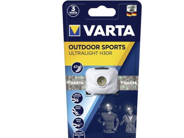 Varta Outdoor Sports Ultralight H30R - Hodelykt - LED - 3 W - hvit