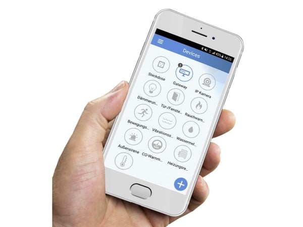 OLYMPIA ProHome 8700 - Hjemmesikkerhetssystem - trådløs - Mobiltelefon - Wi-Fi - 2.4 Ghz, 868.5 MHz - hvit