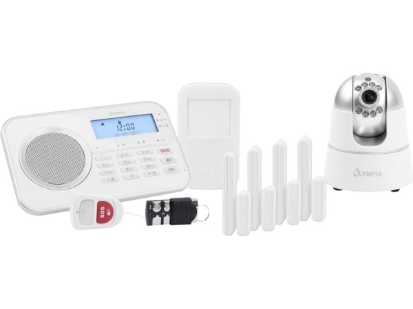 OLYMPIA Protect 9881 - Hjemmesikkerhetssystem - trådløs - Mobiltelefon - 868.5 MHz - hvit