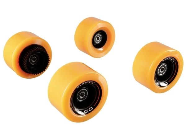 Yuneec EGOCR006, Skateboard hjul, Sort, Oransje, 4 stykker