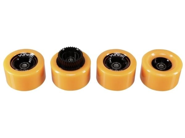 Yuneec EGOCR006, Skateboard hjul, Sort, Oransje, 4 stykker