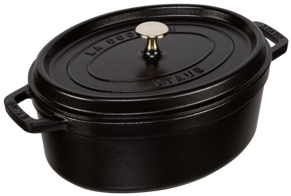 STAUB - Cocotte med dekke - 29 x 15 cm - 4.25 L - oval - svart