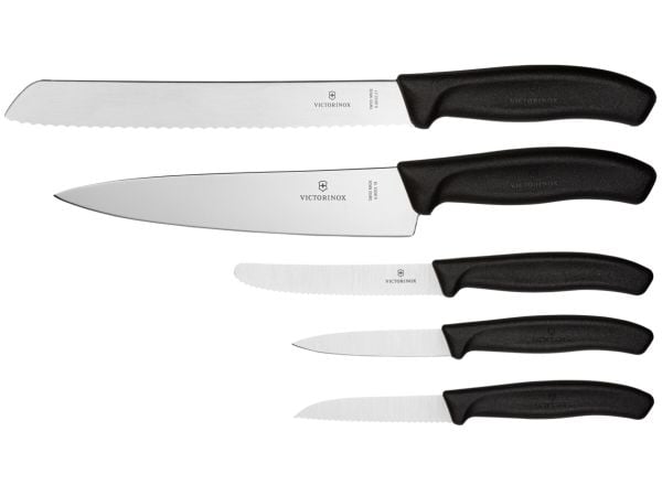 Victorinox SwissClassic 6.7133.5G, Kniv sett, Rustfritt stål, Rustfritt stål, Sort, Ergonomisk, Sveitz