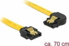 DeLOCK 0.7m SATA M/M, 0,7 m, Uros/uros, Keltainen