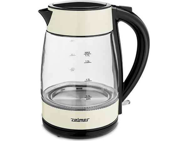 Zelmer ZCK8011I, 1,7 l, 2200 W, Sort, Gult, Glass, Vannivåindikator, Overopphetingsbeskyttelse