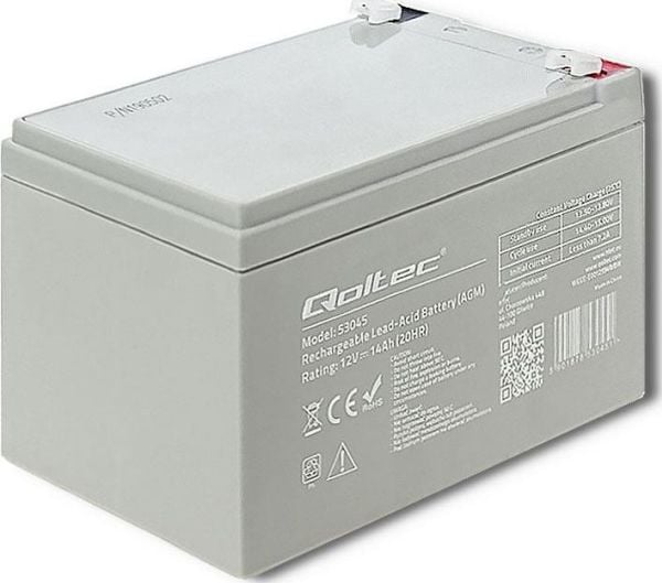 Qoltec - UPS-batteri - 1 x batteri - blysyre - 14 Ah