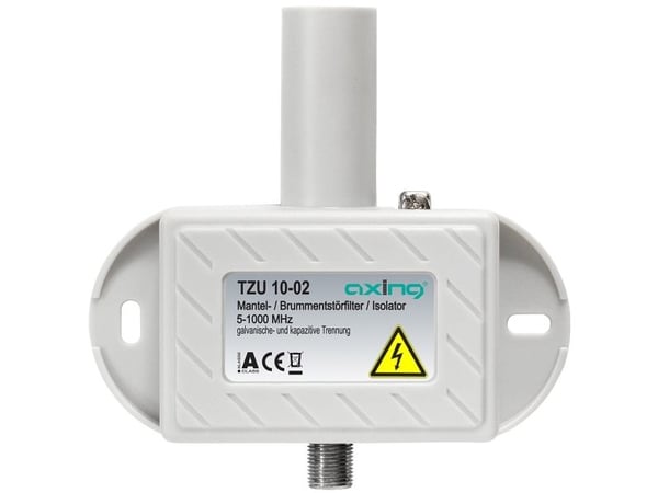 Axing TZU 10-02, 5 - 1006 Mhz, vit, plast, Hunstik/Hunstik, 0,5 dB, 167 g