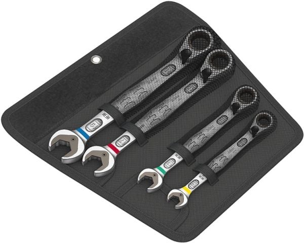 Wera Joker Switch Set, 10,13,17,19 mm, 1/4", Kromfarget, Krom-molybden-stål, Kromfarget, Blank