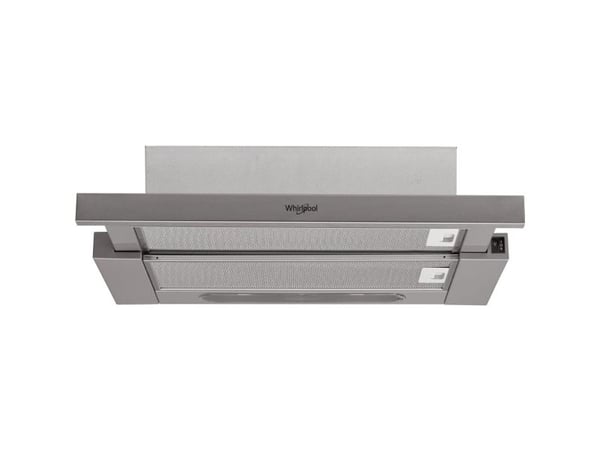 Whirlpool AKR 5390 IX - Kåpa - teleskopisk - bredd: 59.8 cm - djup: 30 cm - utsug och återcirkulering (-) - med inbyggd motor - stål