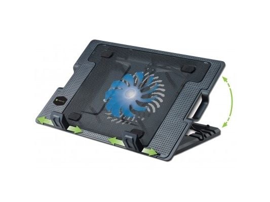 Techly ICOOL-CP12TY, 43,9 cm (17.3"), 1 stykker, 14 cm, 1400 RPM, 6,5 - 45°, Sort