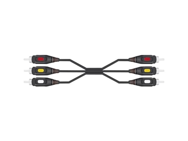 SpeaKa Professional SP-7869868, 10 m, 3 x RCA, 3 x RCA, Hankjønn, Hankjønn, Svart