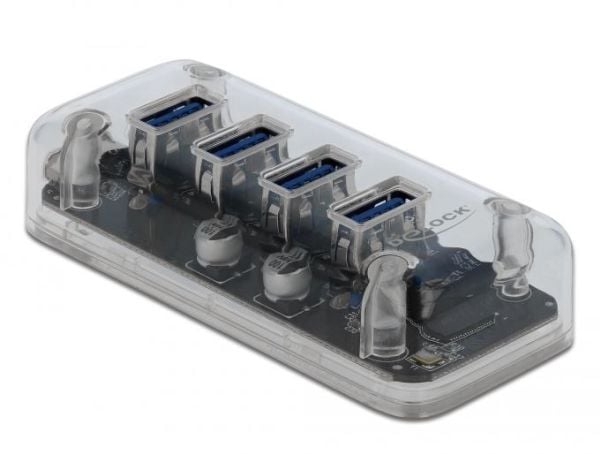 Delock External USB 3.0 Hub with 4 Ports - Hub - 4 x SuperSpeed USB 3.0 - stasjonær