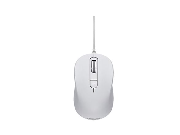 ASUS MU101C Blue Ray Silent - Mus - høyre- og venstrehåndet - optisk - 3 knapper - kablet - USB - hvit