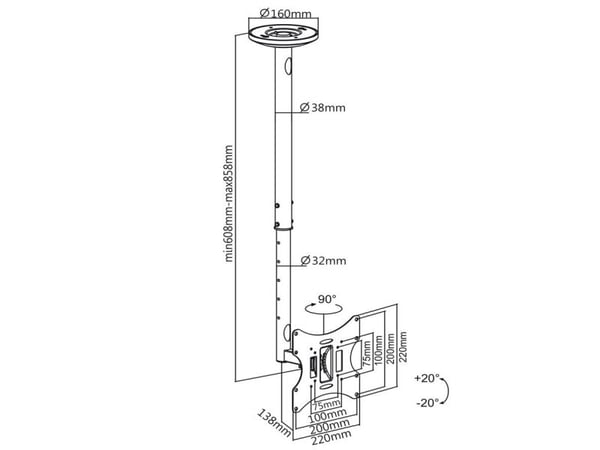 Maclean Holder MC-504B 23"-30"