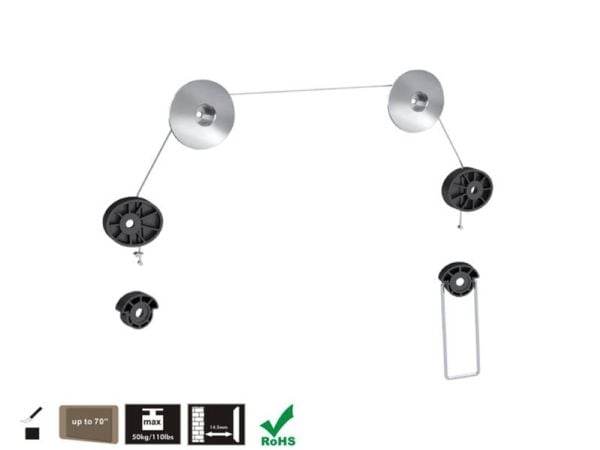 Maclean MC-557 - Monteringssats (hållarkonsol) - för platt panel - silver - skärmstorlek: 37"-70" - väggmonterbar