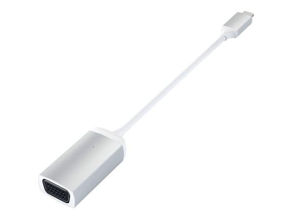 Satechi ST-TCVGAS - Videoadapteri - HD-15 (VGA) hun til USB-C han - 20,3 cm - sølv - 1080p-tuki