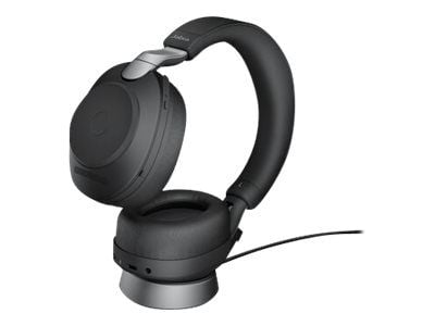 Jabra Evolve2 85 UC Stereo - Hodesett - full størrelse - Bluetooth - trådløs, kablet - aktiv støydemping - 3,5 mm jakk - lydisolerende - svart