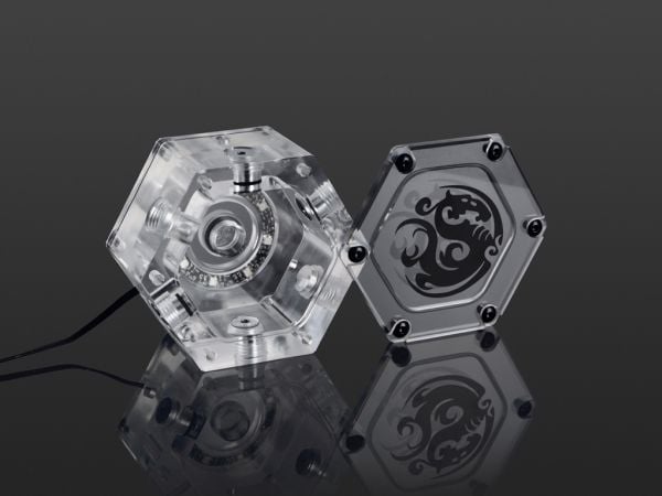 Bitspower Hexagon, Montering Sett, Akryl, Gjennomsiktig, RoHS, 91,4 mm, 80 mm
