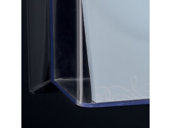 sigel veggmontert brosjyreholder "akryl", akryl, DIN A4 landskap, krystallklar, materialtykkelse: 2,0 mm, UV-bestandig, vinklet - 1 stk (LH118)
