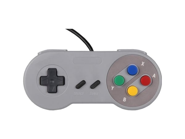 Joy-iT SBC-GAMEPAD-SNES, Gamepad, PC, Valg-knapp, Startknapp, Analog, Koblet med ledninger (ikke trådløs), USB 2.0