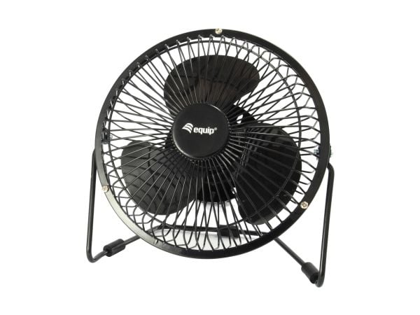 Equip 245420, Bladfläkt för hushållsbruk, Svart, Bord, Plast, Kina, USB