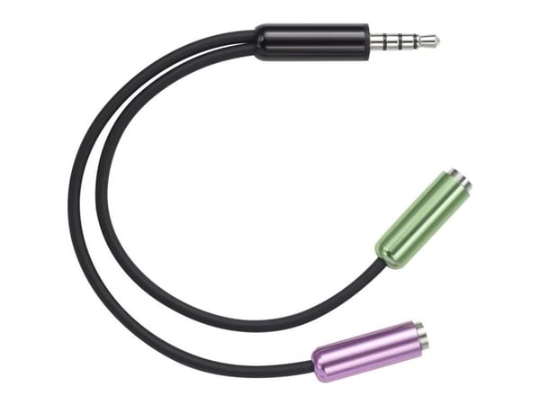SpeaKa Professional SP-7870716, 3.5mm, Hankjønn, 2 x 3.5mm, Hunkjønn, 0,1 m, Svart, Grønn, Lilla