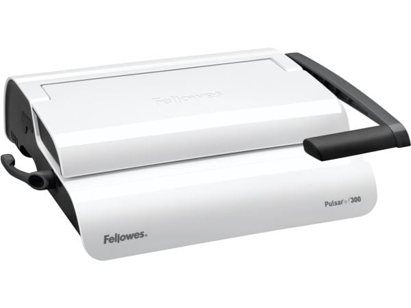 Fellowes Pulsar+ 300, Manuell, 300 ark, Plastkambinding, Grå, Hvit